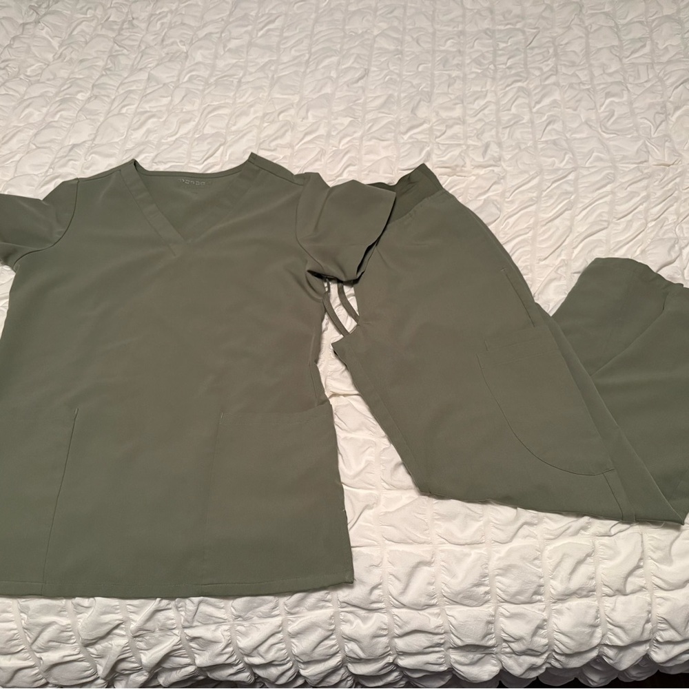Olive Green Women's Scrub Set